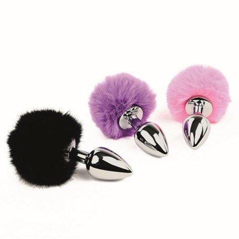 FeelzToys - Bunny Tails Butt Plug Pink - Korek analny z pomponem