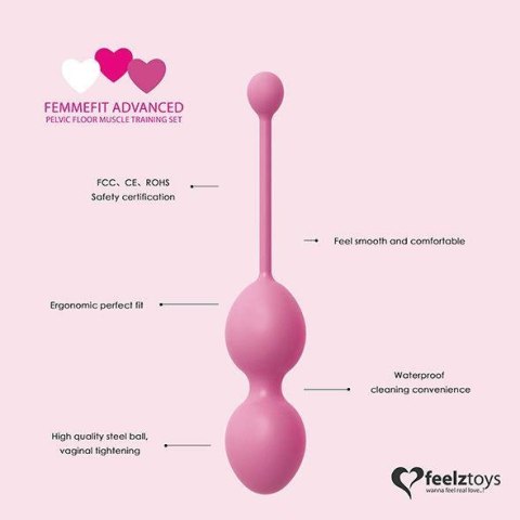 FeelzToys - FemmeFit Advanced Pelvic Muscle Training Set 3 pcs - zestaw kulek gejszy