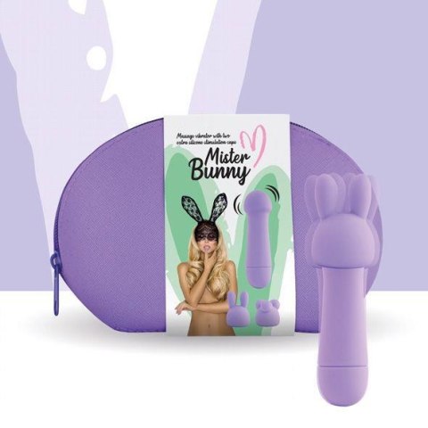 FeelzToys - Mister Bunny Massage Vibrator with 2 Caps Pink - Wibrator króliczek