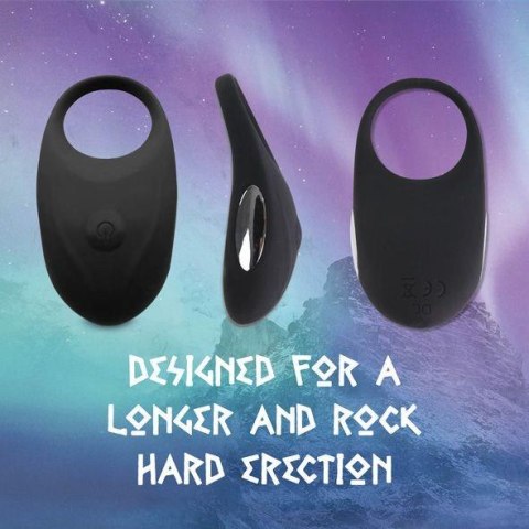 FeelzToys - Thor Cockring Black - Wibrujący pierścień erekcyjny