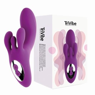 FeelzToys - TriVibe G-Spot with Clitoral & Labia Stimulation Purple - wibrator punktu G