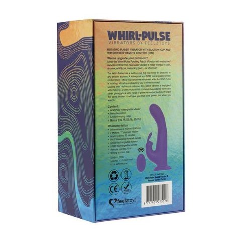 FeelzToys - Whirl-Pulse Rotating Rabbit Vibrator & Remote Control Purple - Wibrator króliczek