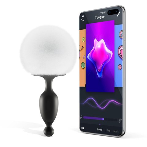 Magic Motion - Bunny App Controlled Vibrating Bunny Tail Anal Plug - Wibrujący korek analny