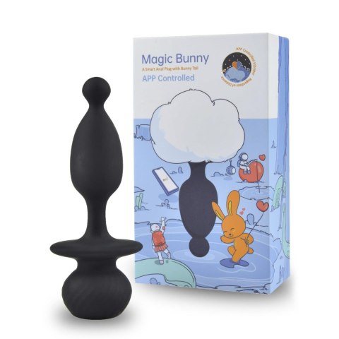 Magic Motion - Bunny App Controlled Vibrating Bunny Tail Anal Plug - Wibrujący korek analny