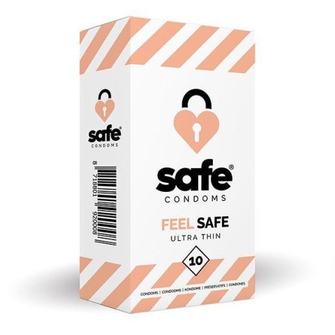 SAFE - Condoms Feel Safe Ultra Thin (10 pcs) - prezerwatywy ultracienkie