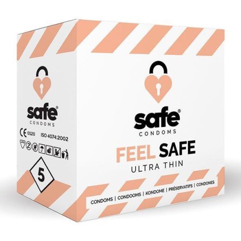 SAFE - Condoms Feel Safe Ultra Thin (5 pcs) - prezerwatywy ultracienkie