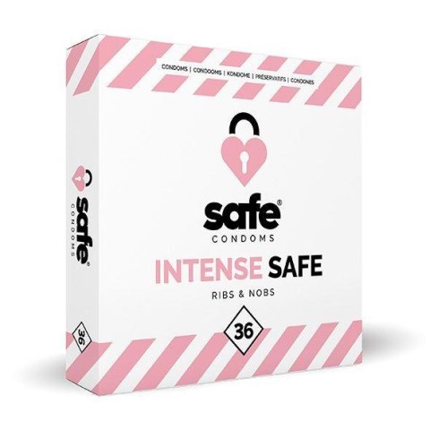 SAFE - Condoms Intense Safe Ribs & Nobs (36 pcs) - prezerwatywy