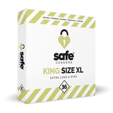 SAFE - Condoms King Size XL Extra Long & Wide (36 pcs) - prezerwatywy XXL