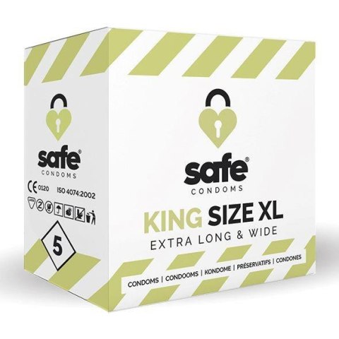 SAFE - Condoms King Size XL Extra Long & Wide (5 pcs) - prezerwatywy XXL