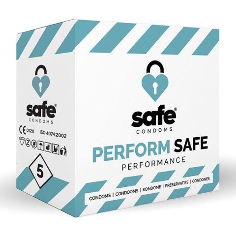 SAFE - Condoms Perform Safe Performance (5 pcs) - prezerwatywy wydłużające stosunek