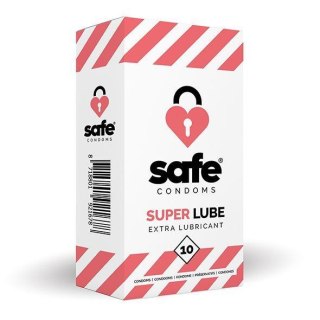 SAFE - Condoms Super Lube Extra Lubricant (10 pcs) - prezerwatywy