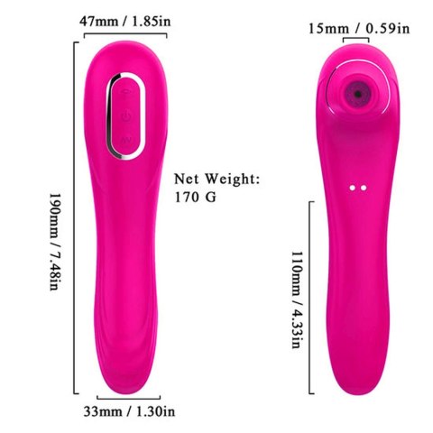 Stymulator-Electric Massager 1.0 USB Pink 10 functions - bezdotykowy masażer łechtaczki