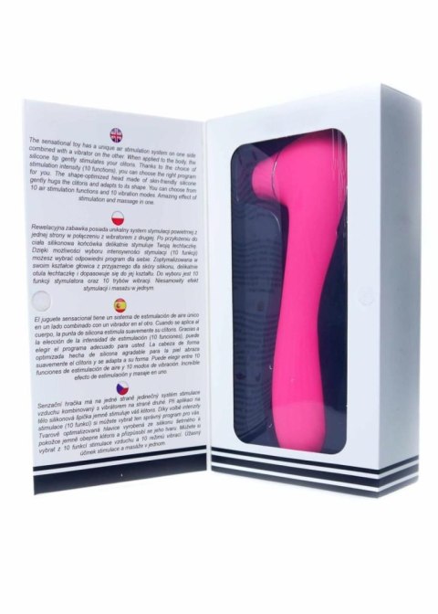 Stymulator-Electric Massager 1.0 USB Pink 10 functions - bezdotykowy masażer łechtaczki