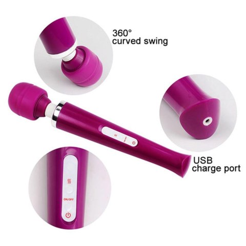 Magic Massager Wand USB Black 10 Function - masażer do ciała