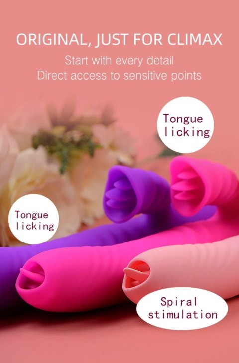 Wibrator-Angelia USB 3 functions of thrusting / 20 vibrations Pink