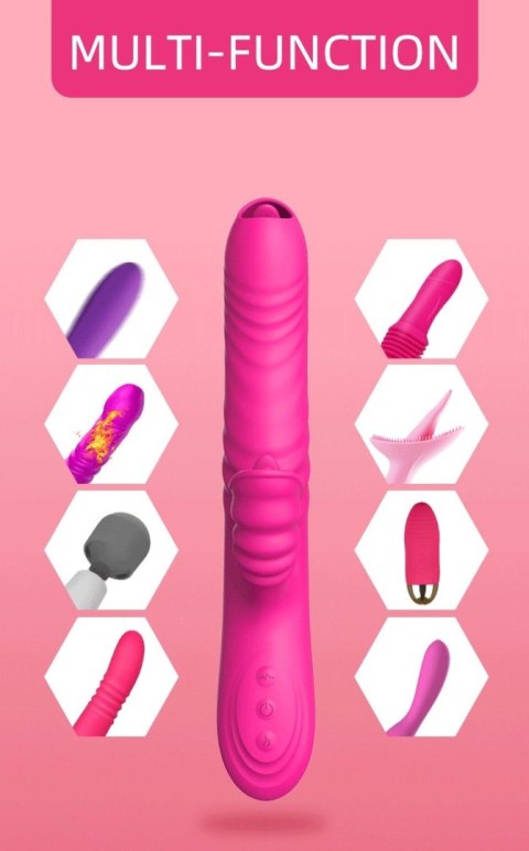 Wibrator-Angelia USB 3 functions of thrusting / 20 vibrations Pink