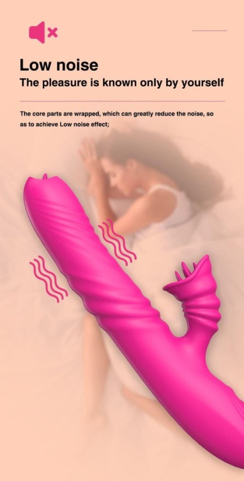 Wibrator-Angelia USB 3 functions of thrusting / 20 vibrations Pink