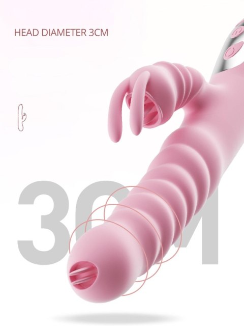 Hannah USB -Pink - wibrator z ruchem posuwistym