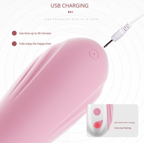 Hannah USB -Pink - wibrator z ruchem posuwistym