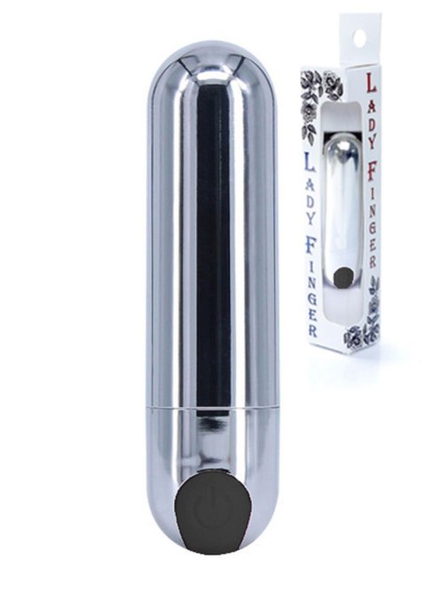 Wibrator-Strong Bullet Vibrator Silver/Black USB 10 Function