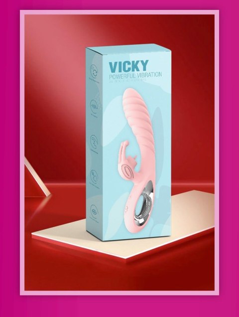 Wibrator-Vicky USB -Pink - Wibrator króliczek