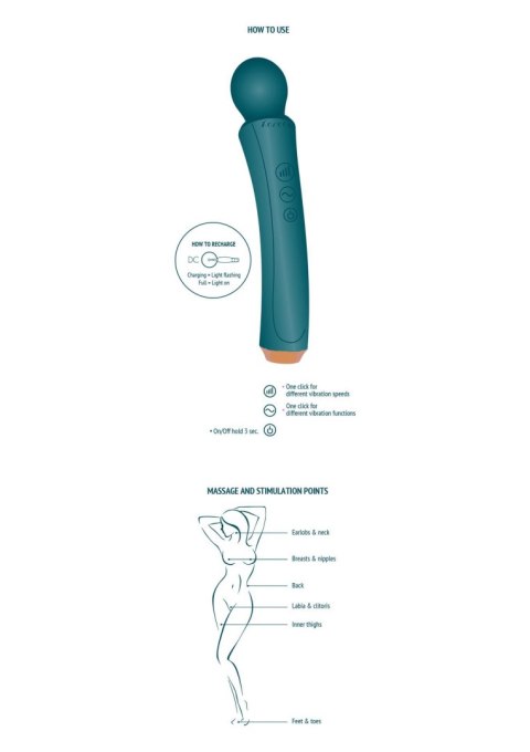 The Curved Wand Green - wibrator Wand