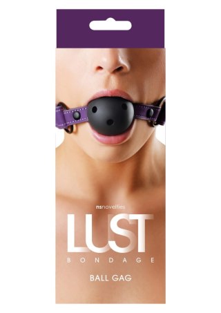 Lust Bondage Ball Gag Purple - Knebel z kulką