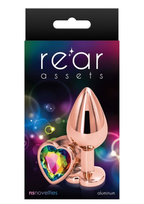 Rear Assets Rose Gold Heart M Multicolor - Metalowy korek analny