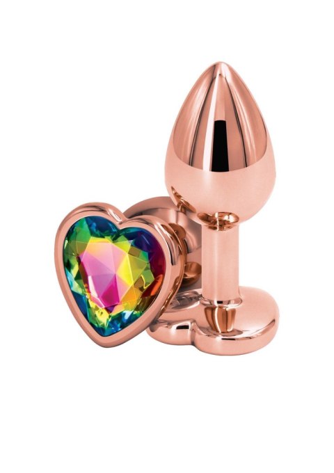 Rear Assets Rose Gold Heart S Multicolor - Metalowy korek analny