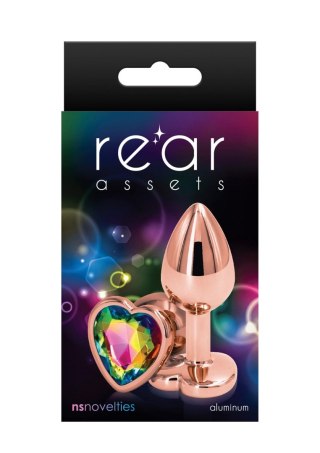 Rear Assets Rose Gold Heart S Multicolor - Metalowy korek analny