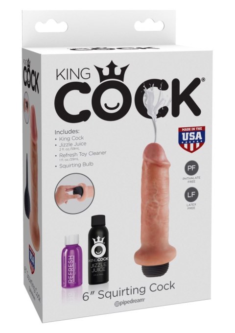 Squirting Cock 6 Inch Light skin tone - Realistyczne dildo z wytryskiem