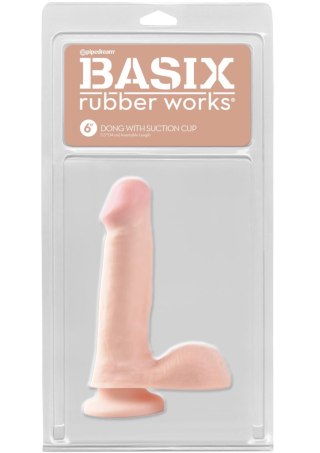 6 Inch Dong with Suction Cup Light skin tone - Realistyczne dildo na przyssawce