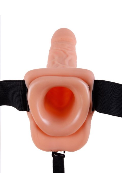 7 inch Hollow Strap-On Balls Light skin tone