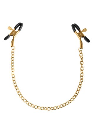 Chain Nipple Clamps Gold - Klipsy na sutki