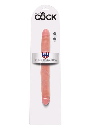 Cock 12 Inch Slim Double Light skin tone - podwójne dildo