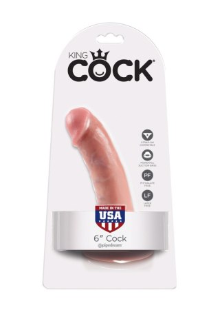 Cock 6 Inch Light skin tone - Realistyczne dildo na przyssawce