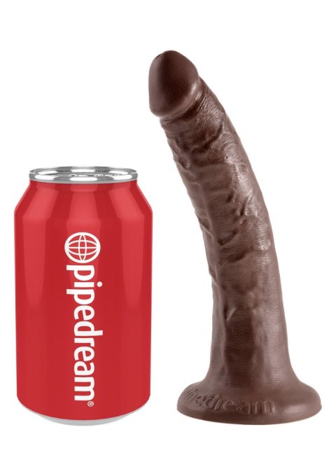 Cock 7 Inch Brown skin tone - Realistyczne dildo na przyssawce