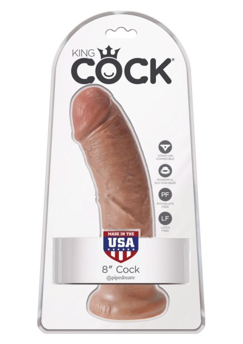 Cock 8 Inch Caramel skin tone - Realistyczne dildo na przyssawce