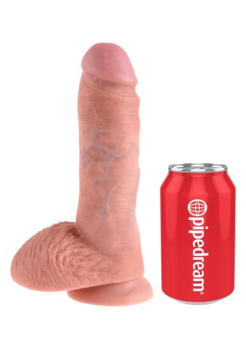 Cock 8 Inch With Balls Light skin tone - Realistyczne dildo na przyssawce