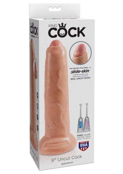 Cock 9 Inch Uncut Light skin tone - Realistyczne dildo na przyssawce