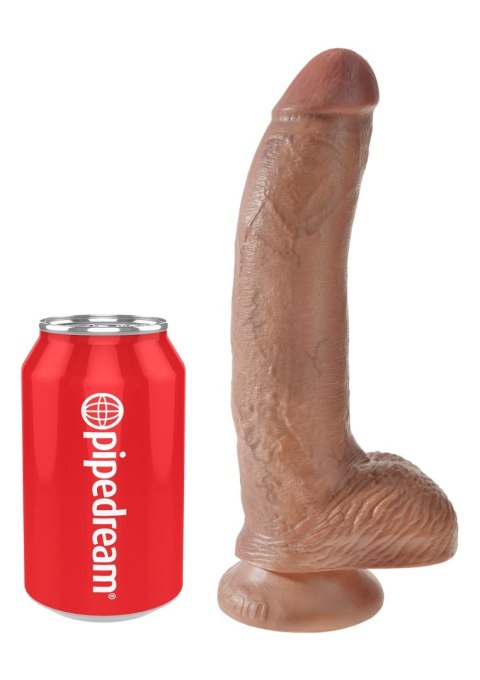 Cock 9 Inch With Balls Caramel skin tone - Realistyczne dildo na przyssawce