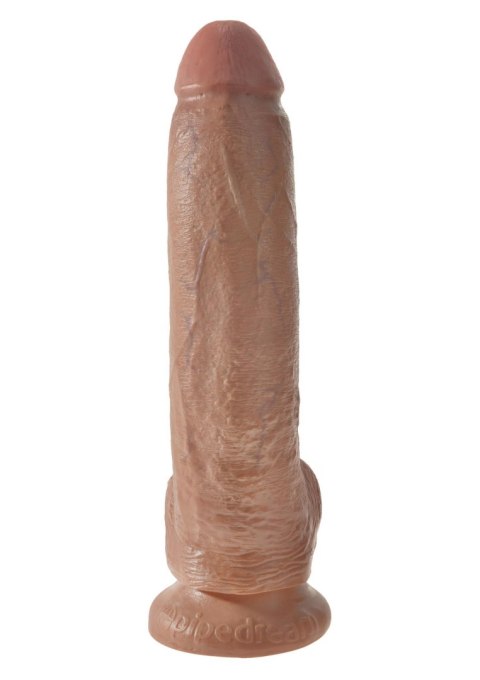 Cock 9 Inch With Balls Caramel skin tone - Realistyczne dildo na przyssawce