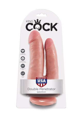 Cock Double Penetrator Light skin tone - podwójne dildo