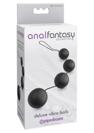 Deluxe Vibro Balls Black - Koraliki analne