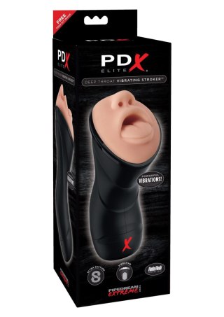 Elite Deep Throat Vibr Stoker Black - Masturbator z wibracjami