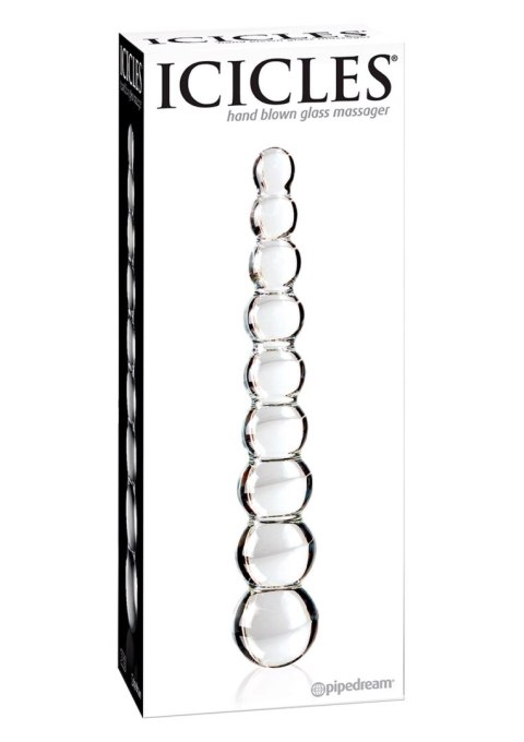 Icicles No.2 Massager Transparent - Szklane dildo