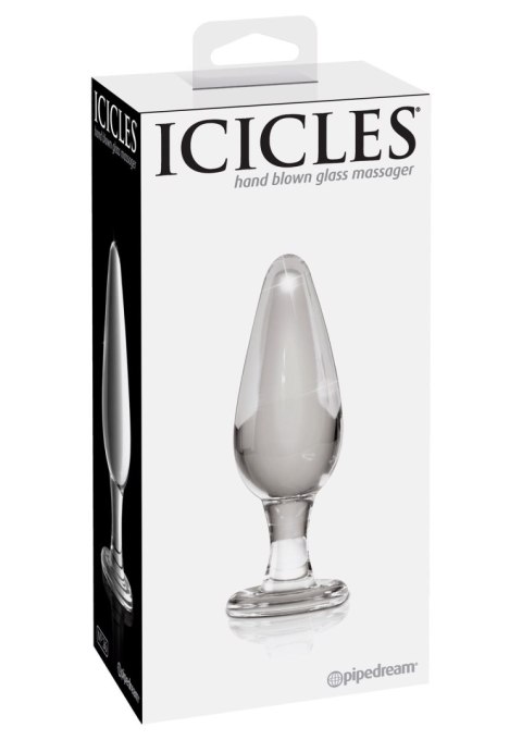 Icicles No.26 Massager Transparent - Szklany korek analny