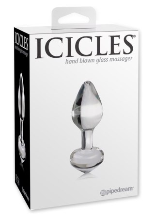 Icicles No.44 Transparent - Szklany korek analny