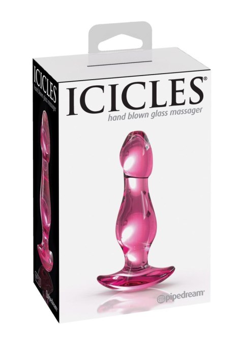 Icicles No 73 Pink - Szklany korek analny