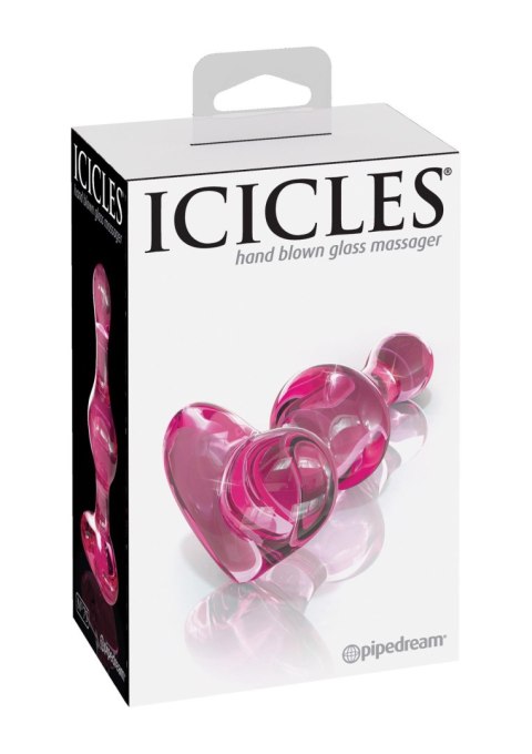 Icicles No 75 Pink - Szklany korek analny